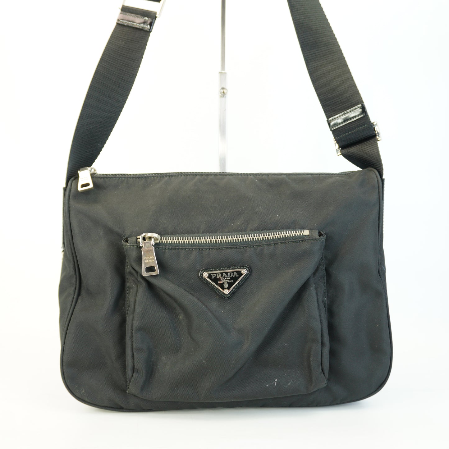 Prada Messenger Black  Bag SHW