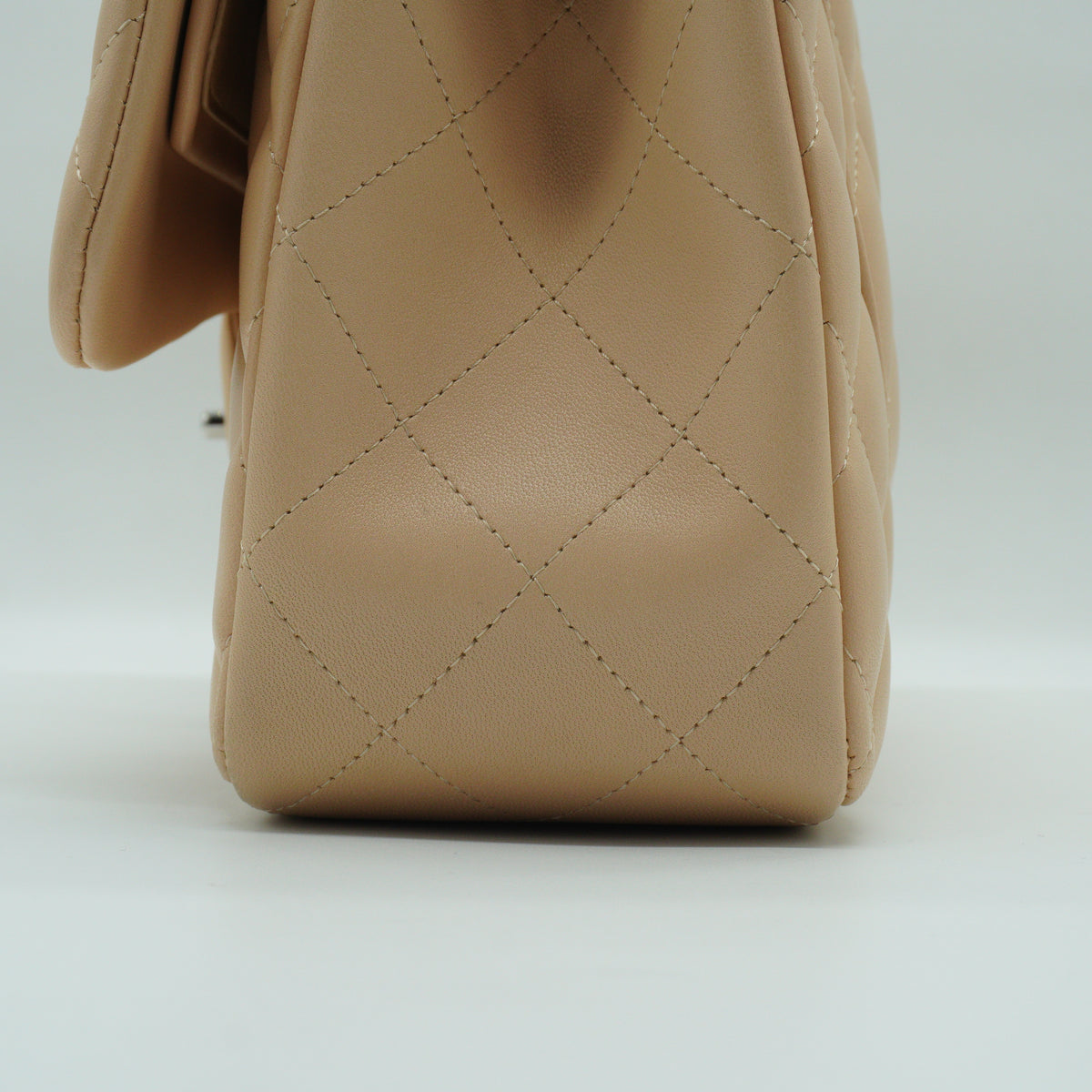 Chanel Classic Double Flap Bag Beige Jumbo SHW
