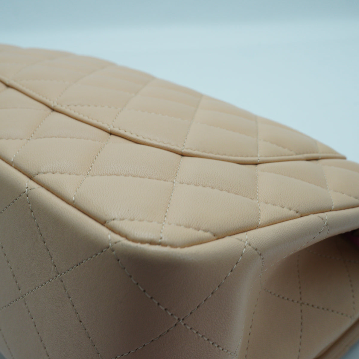 Chanel Classic Double Flap Bag Beige Jumbo SHW