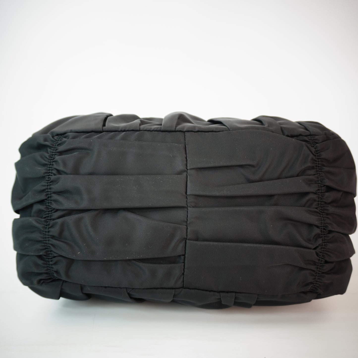 Prada Gaufre Tessuto Nylon Large Black GHW (15X30X17)cm