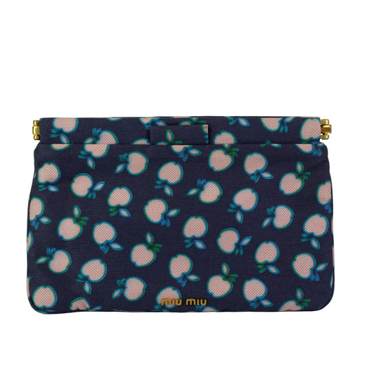 Miu Miu 	Navy Blue Flat Pouch