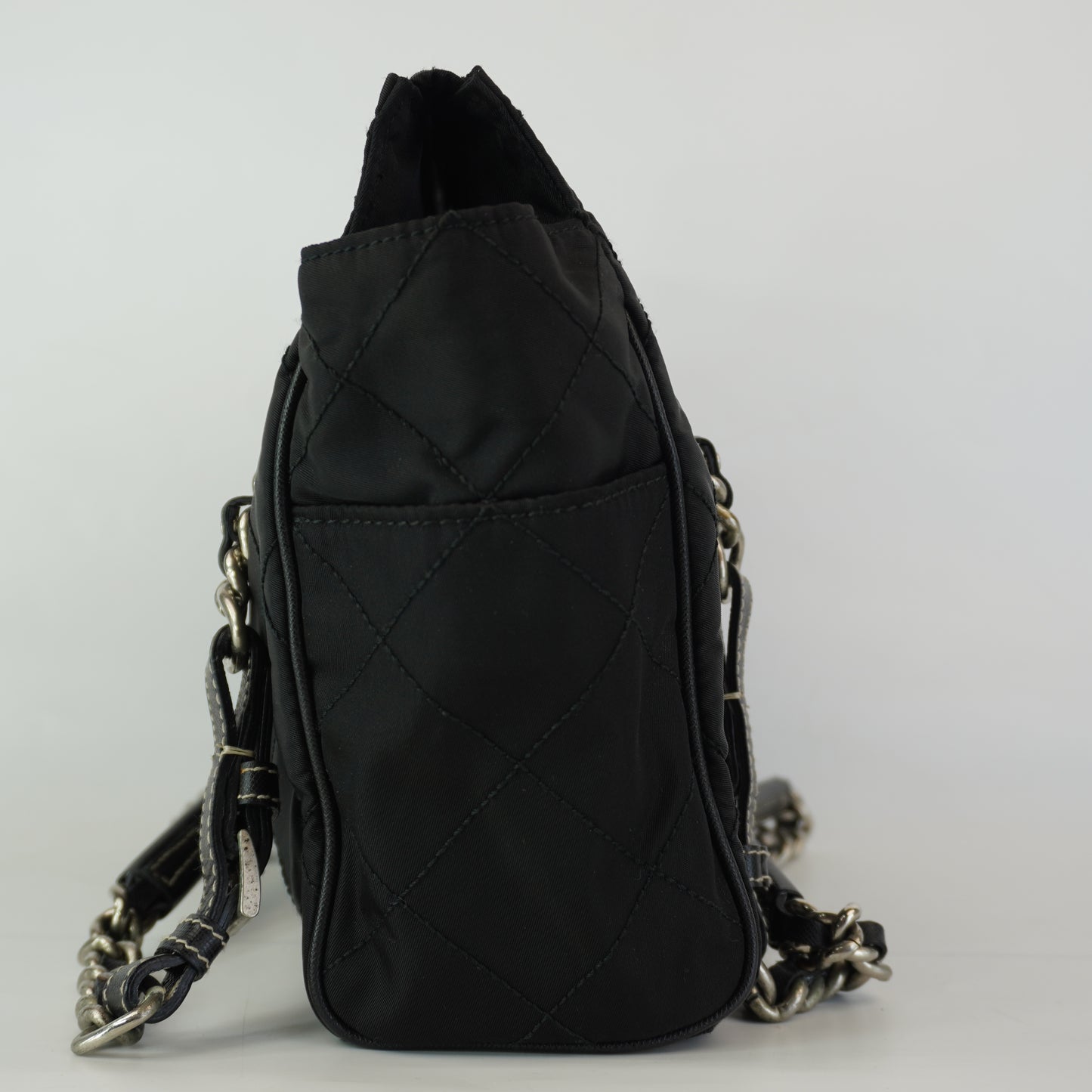 Prada Quilted Nylon Chain Shoulder Bag