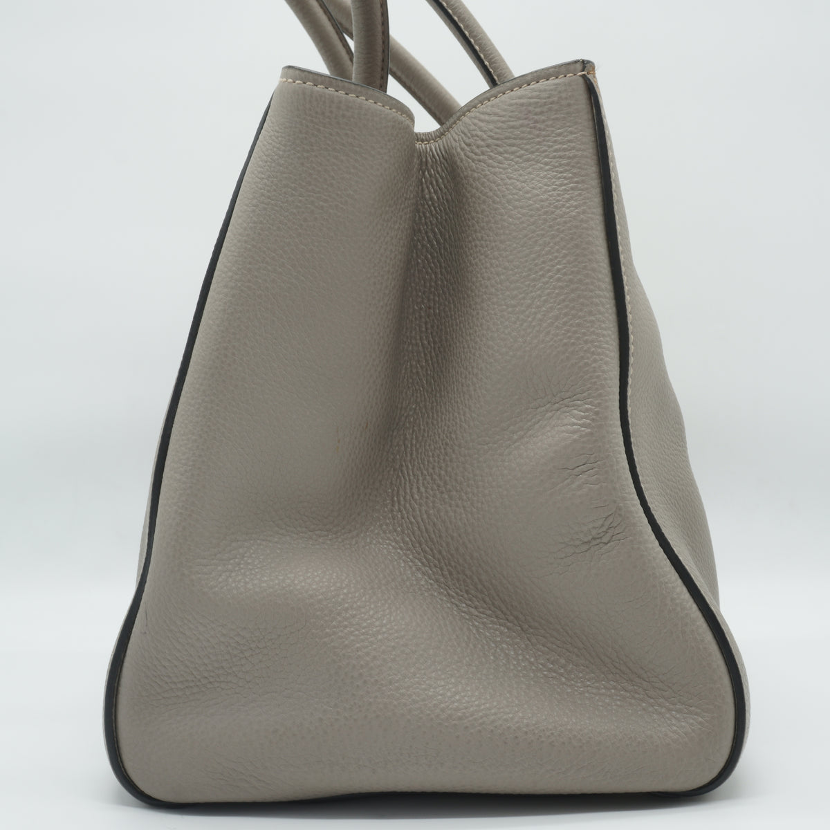 Prada	Phenix Front Pocket Shopping Tote Bag Gray Medium SHW