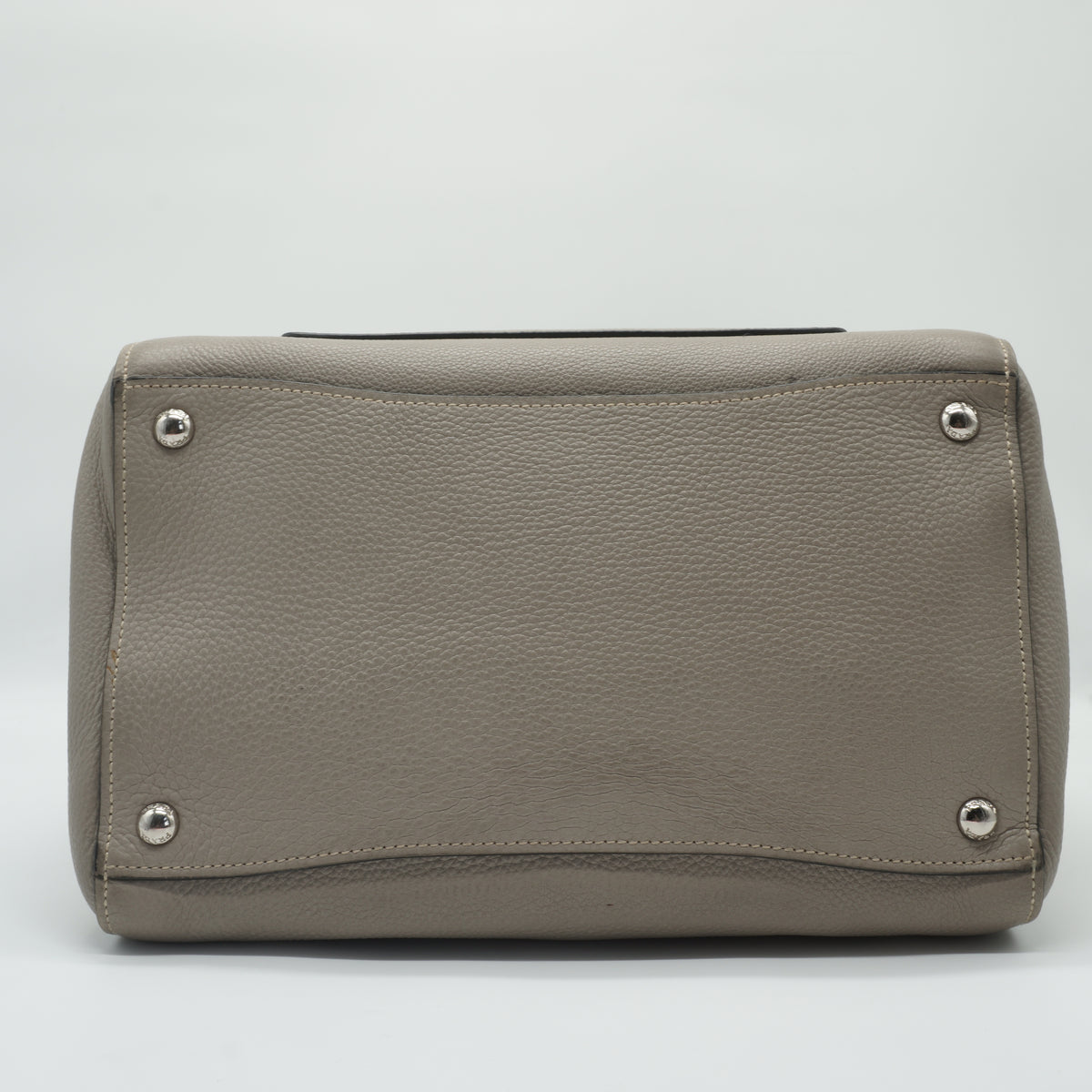 Prada	Phenix Front Pocket Shopping Tote Bag Gray Medium SHW