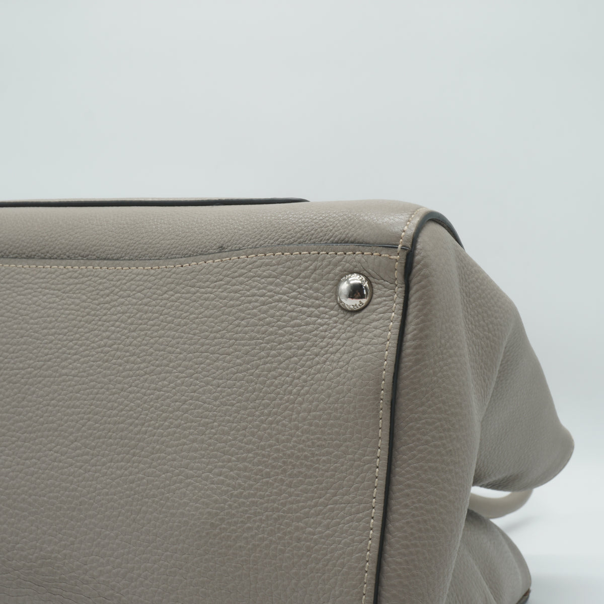 Prada	Phenix Front Pocket Shopping Tote Bag Gray Medium SHW