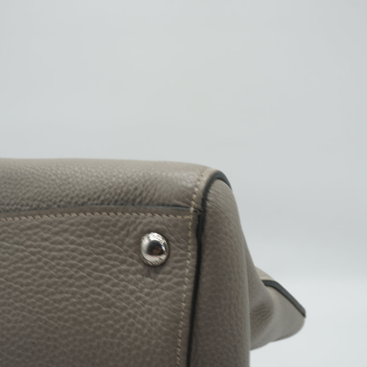 Prada	Phenix Front Pocket Shopping Tote Bag Gray Medium SHW