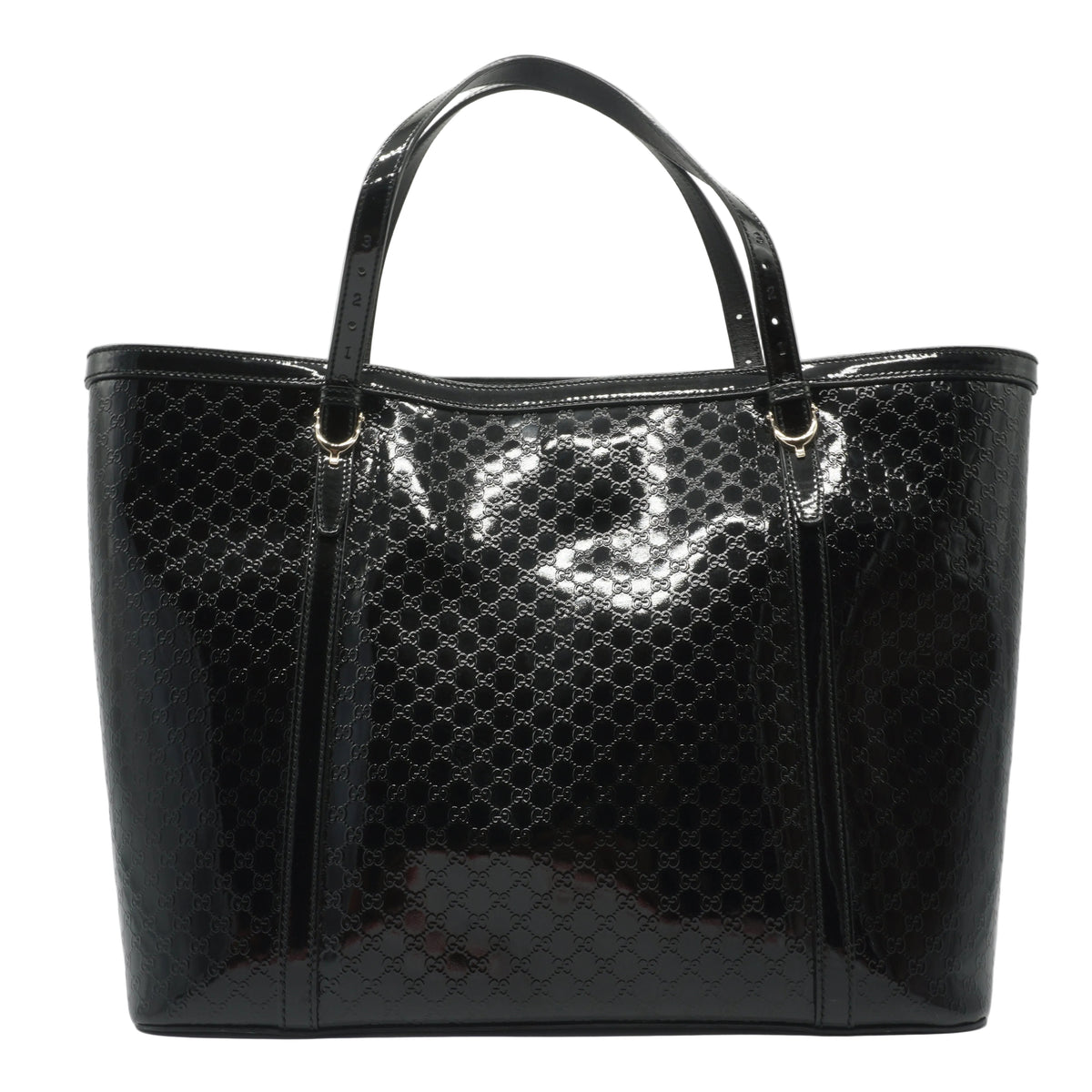Gucci	Microguccissima Patent Nice Tote Black Large GHW