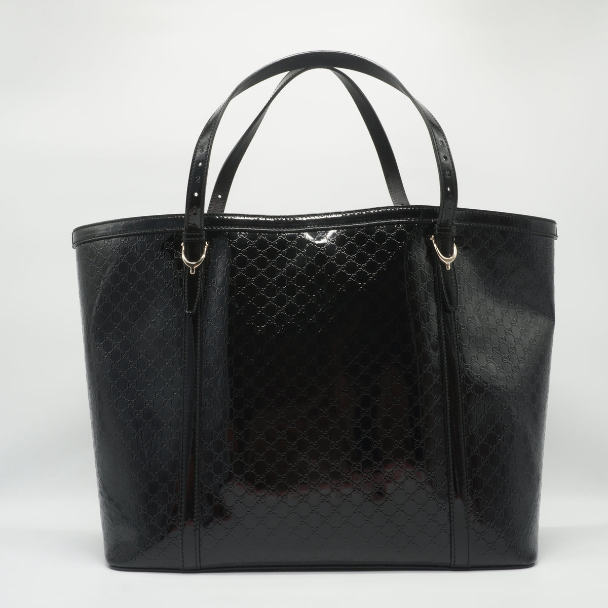Gucci	Microguccissima Patent Nice Tote Black Large GHW