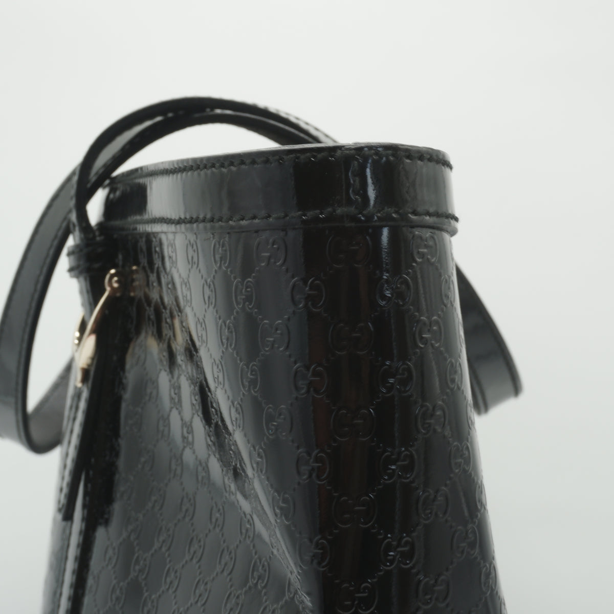 Gucci	Microguccissima Patent Nice Tote Black Large GHW