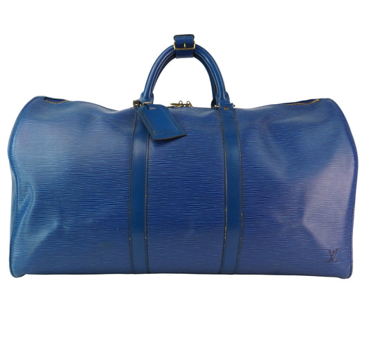 Louis Vuitton	Toledo Blue Epi leather Keepall Blue