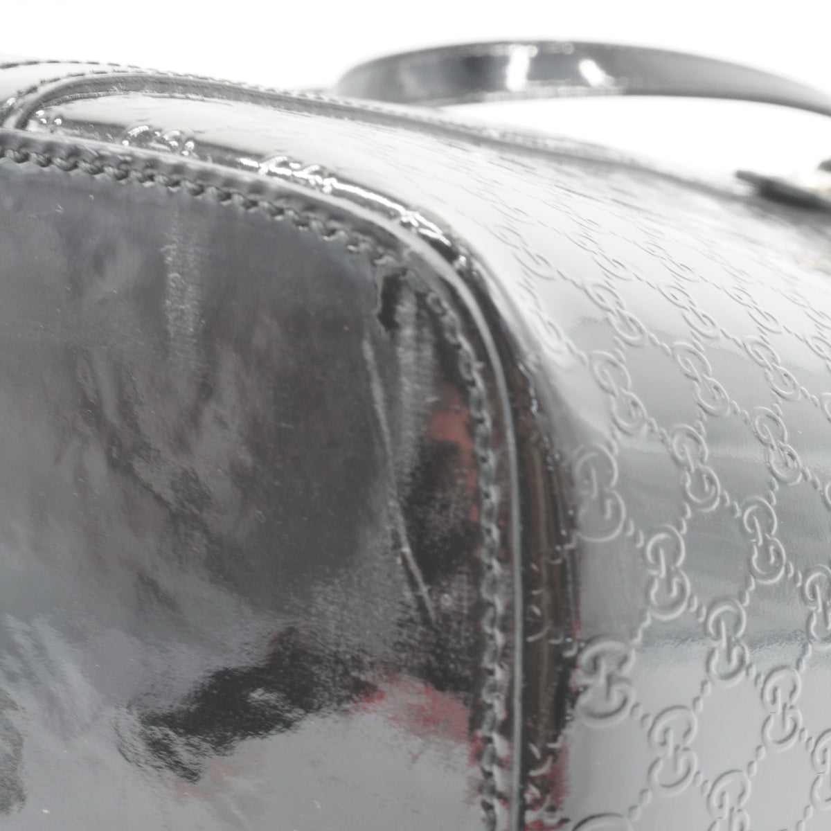 Gucci	Microguccissima Patent Nice Tote Black Large GHW