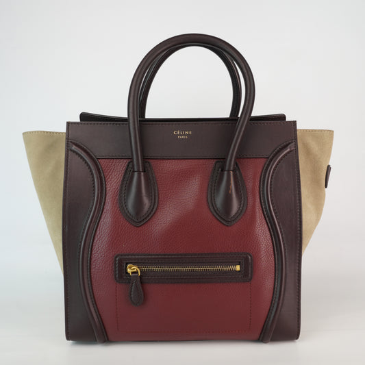 Celine Luggae Micro Bag In a Tricolor