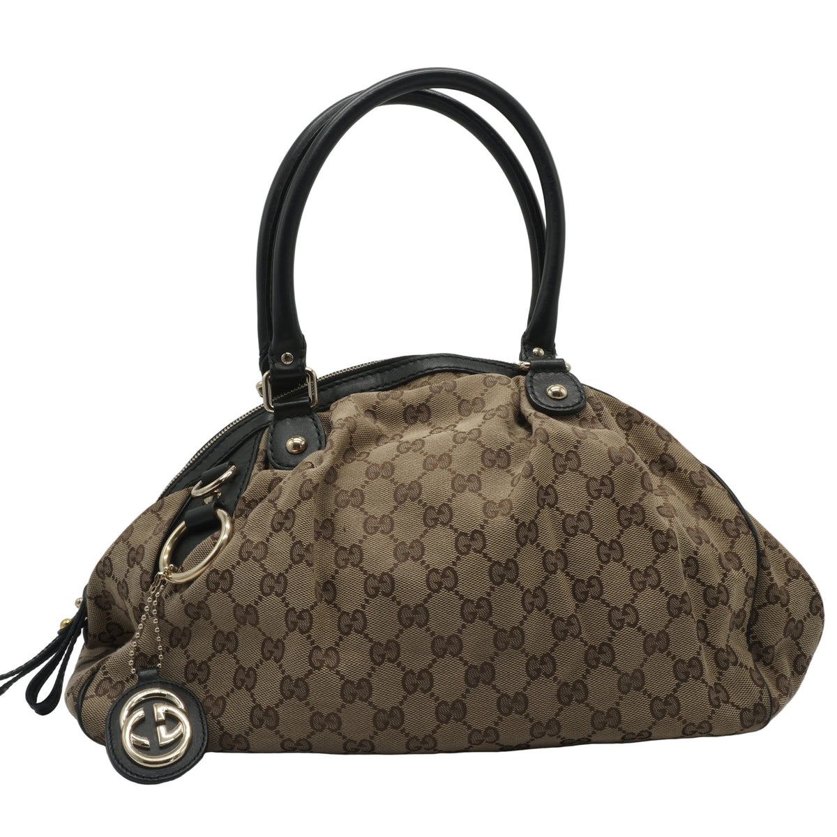Gucci	Sukey Boston Canvas  Bag Large GHW