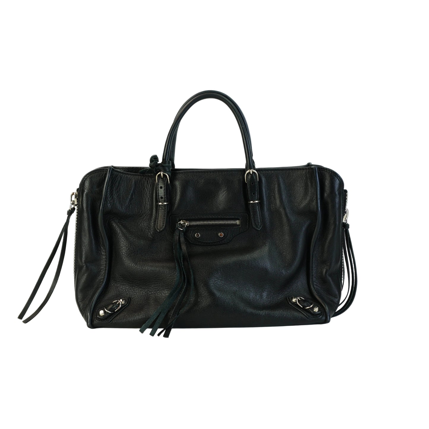 Balenciaga Papier  A6 Zip Black Medium SHW