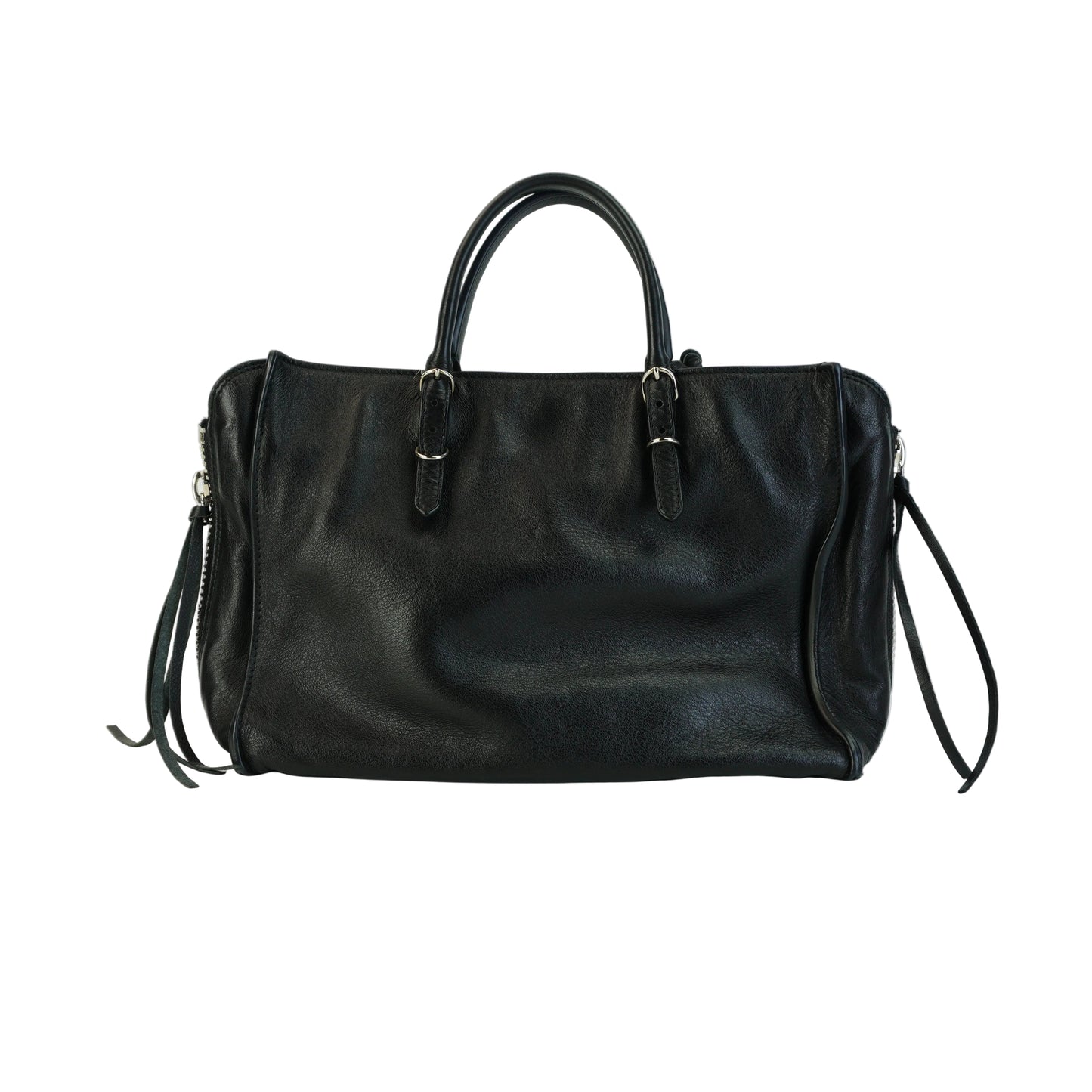 Balenciaga Papier  A6 Zip Black Medium SHW