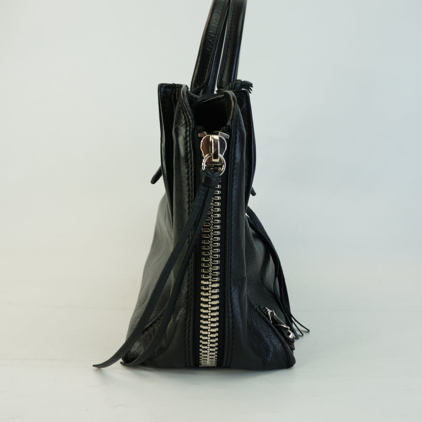 Balenciaga Papier  A6 Zip Black Medium SHW