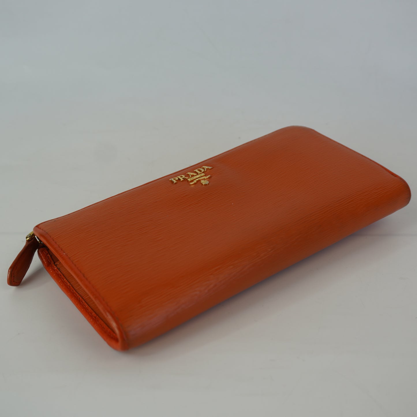 Prada SAFFIANO LEATHER WALLET ORANGE