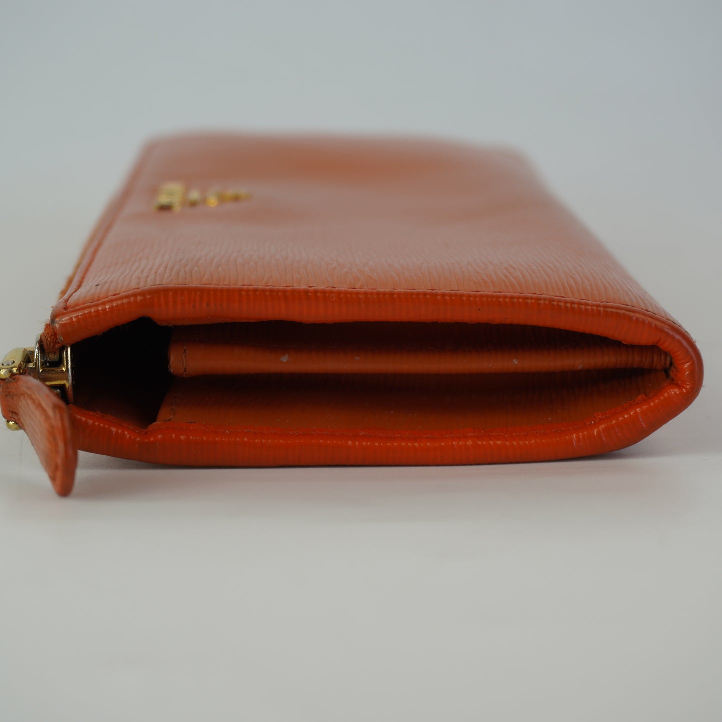 Prada SAFFIANO LEATHER WALLET ORANGE