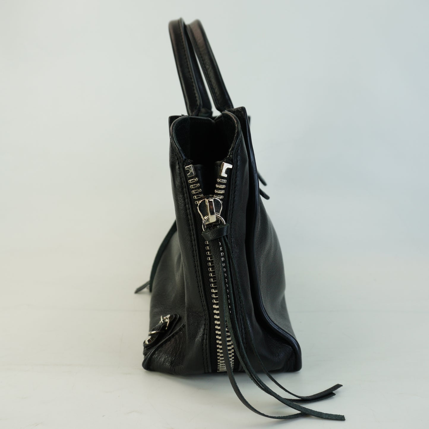 Balenciaga Papier  A6 Zip Black Medium SHW