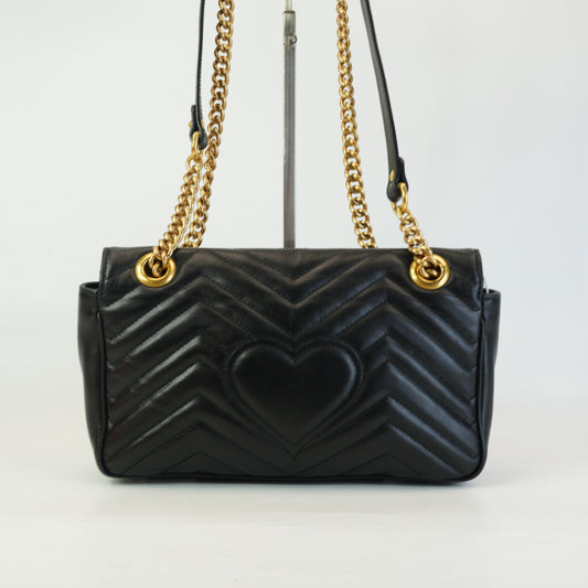Gucci GG Marmont Matelasse Small Black GHW