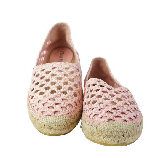 Miu Miu	Espadrille Pink Upper and Rope
