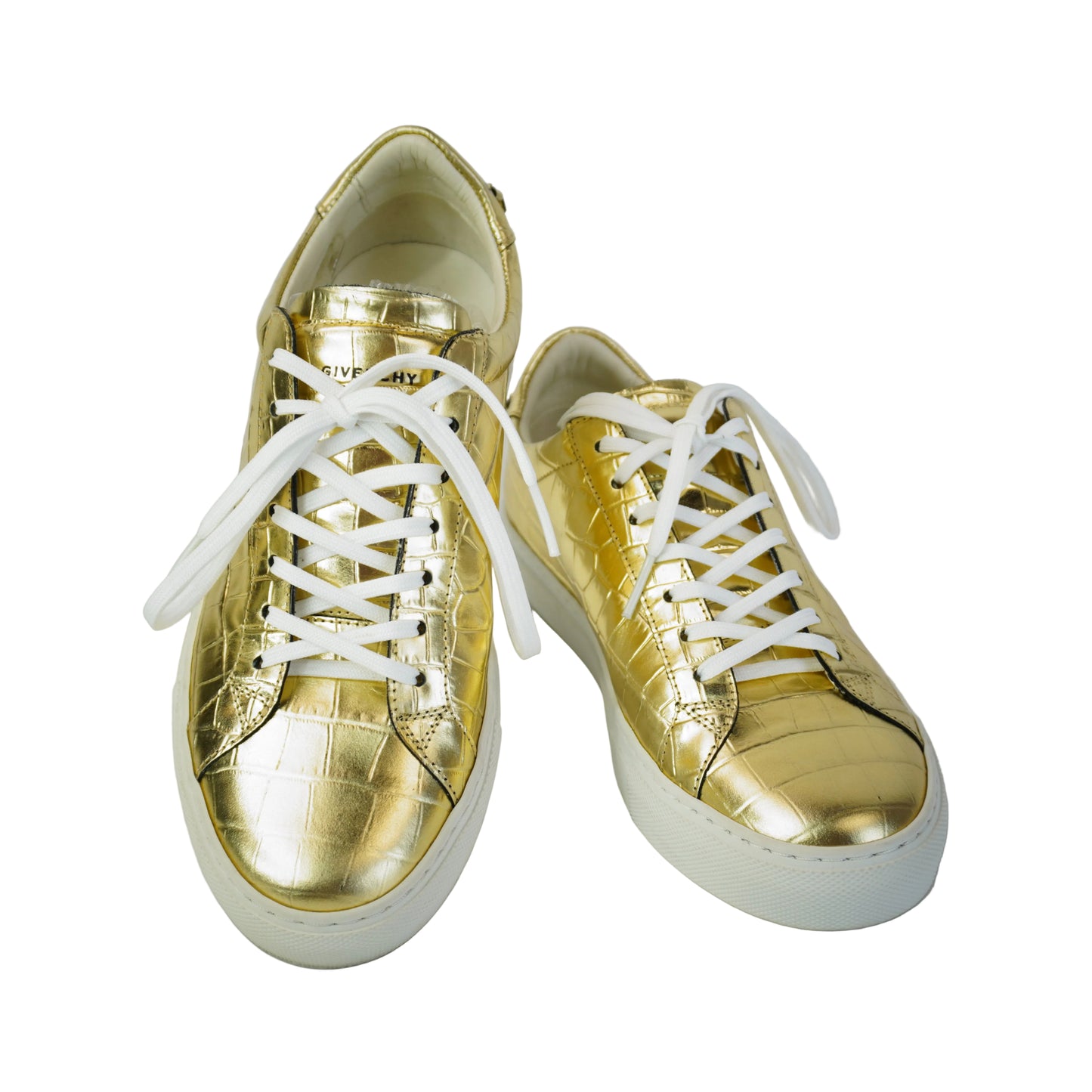 Givenchy Gold Croc Urban Knots Sneakers 37.5