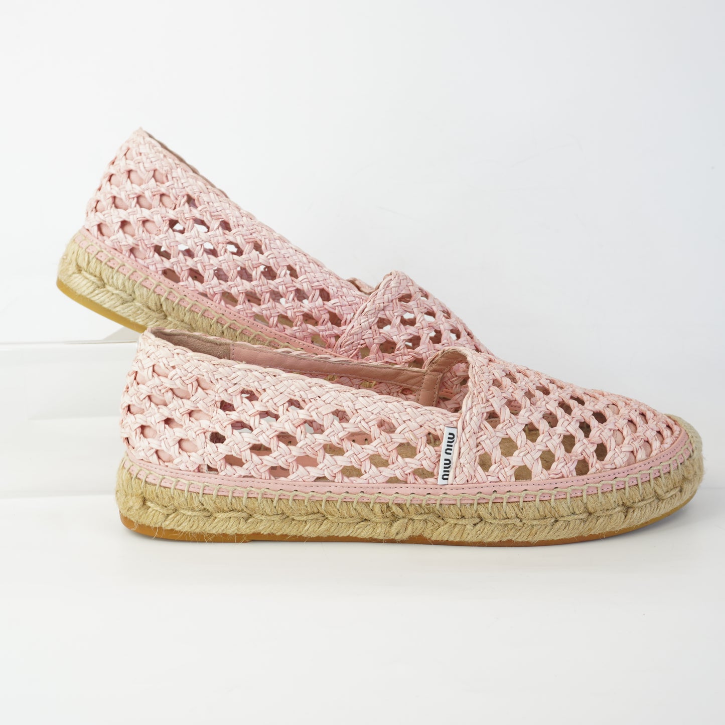 Miu Miu	Espadrille Pink Upper and Rope