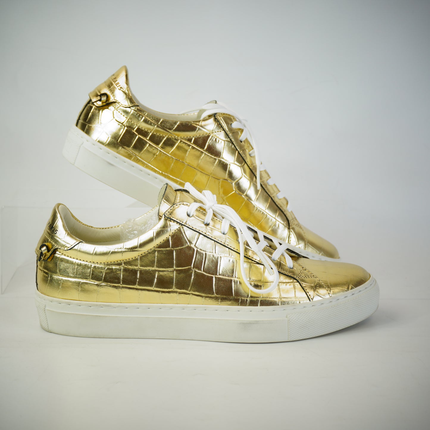 Givenchy Gold Croc Urban Knots Sneakers 37.5