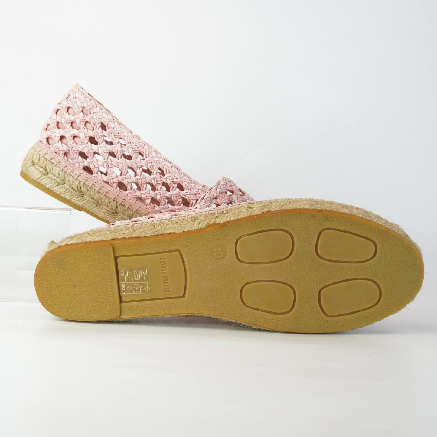 Miu Miu	Espadrille Pink Upper and Rope