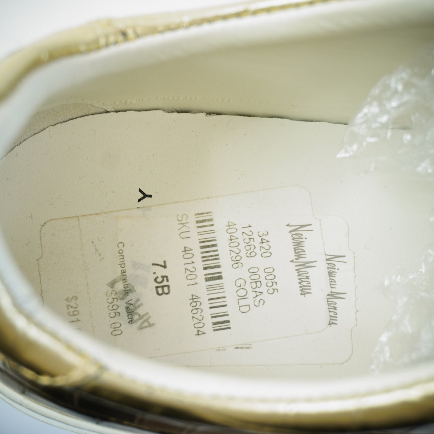 Givenchy Gold Croc Urban Knots Sneakers 37.5