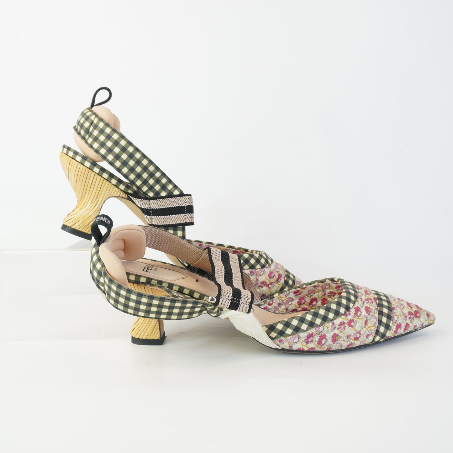 Fendi Colibri Floral Slingback Pumps