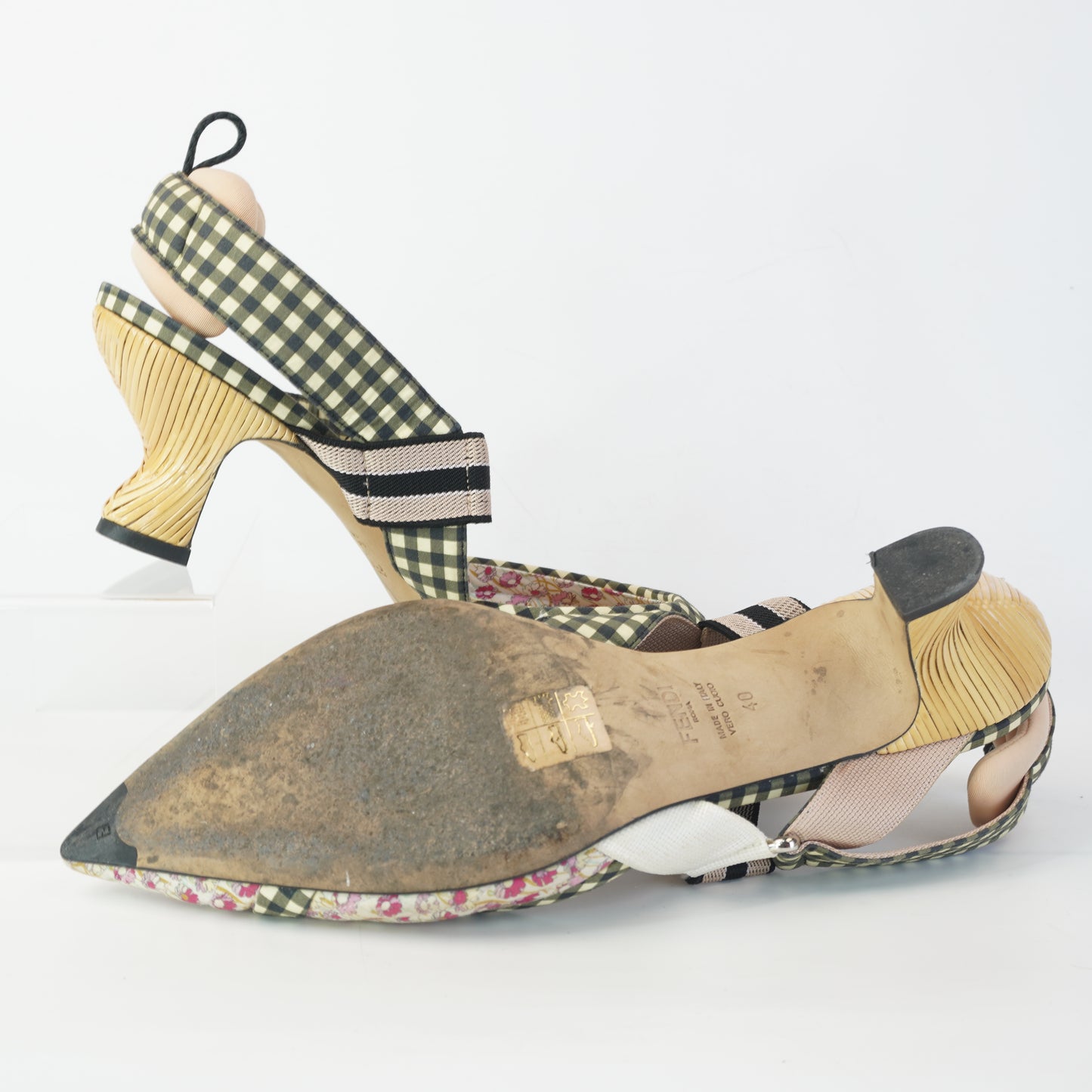 Fendi Colibri Floral Slingback Pumps