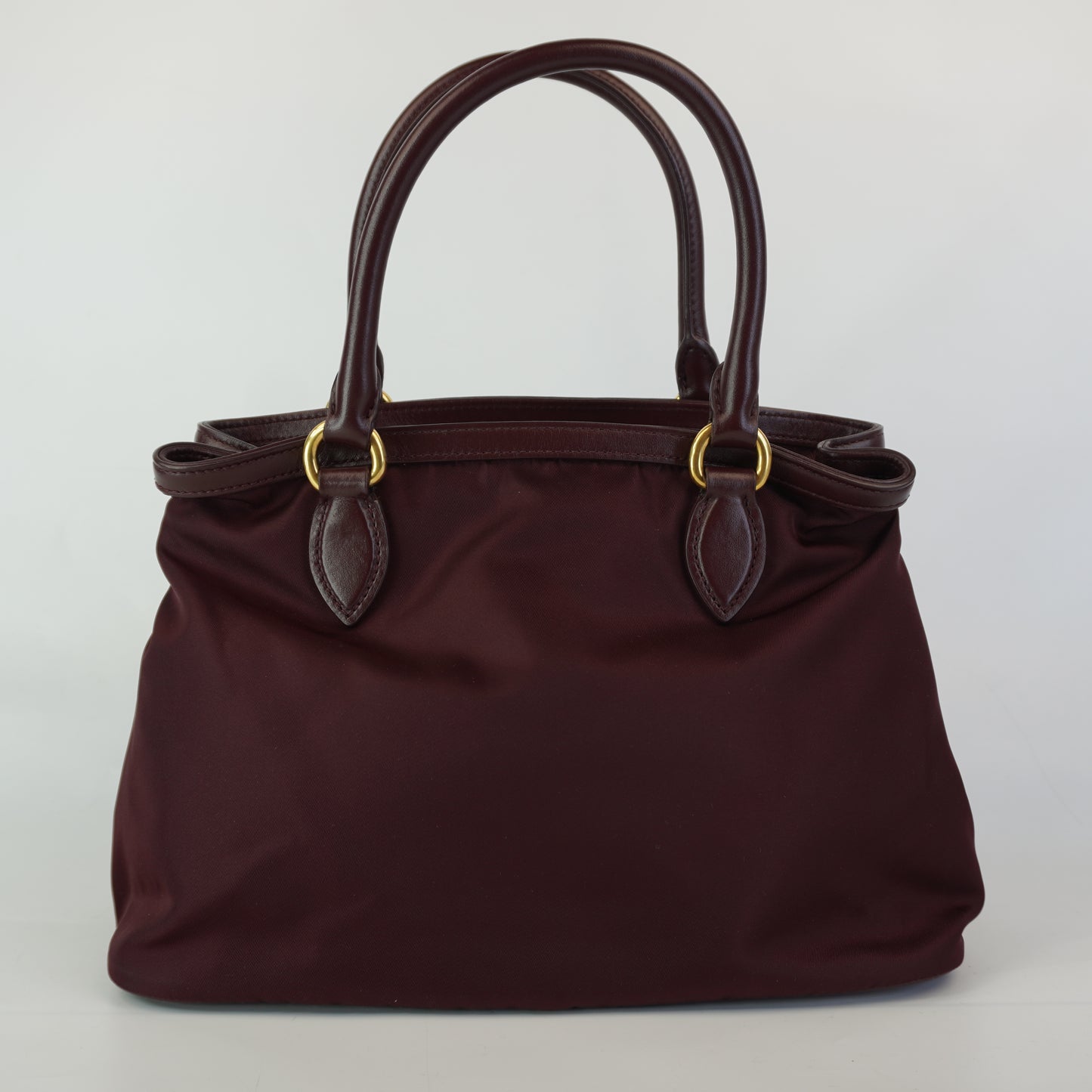 Prada Tessuto  Nylon Satchel Burgunndy
