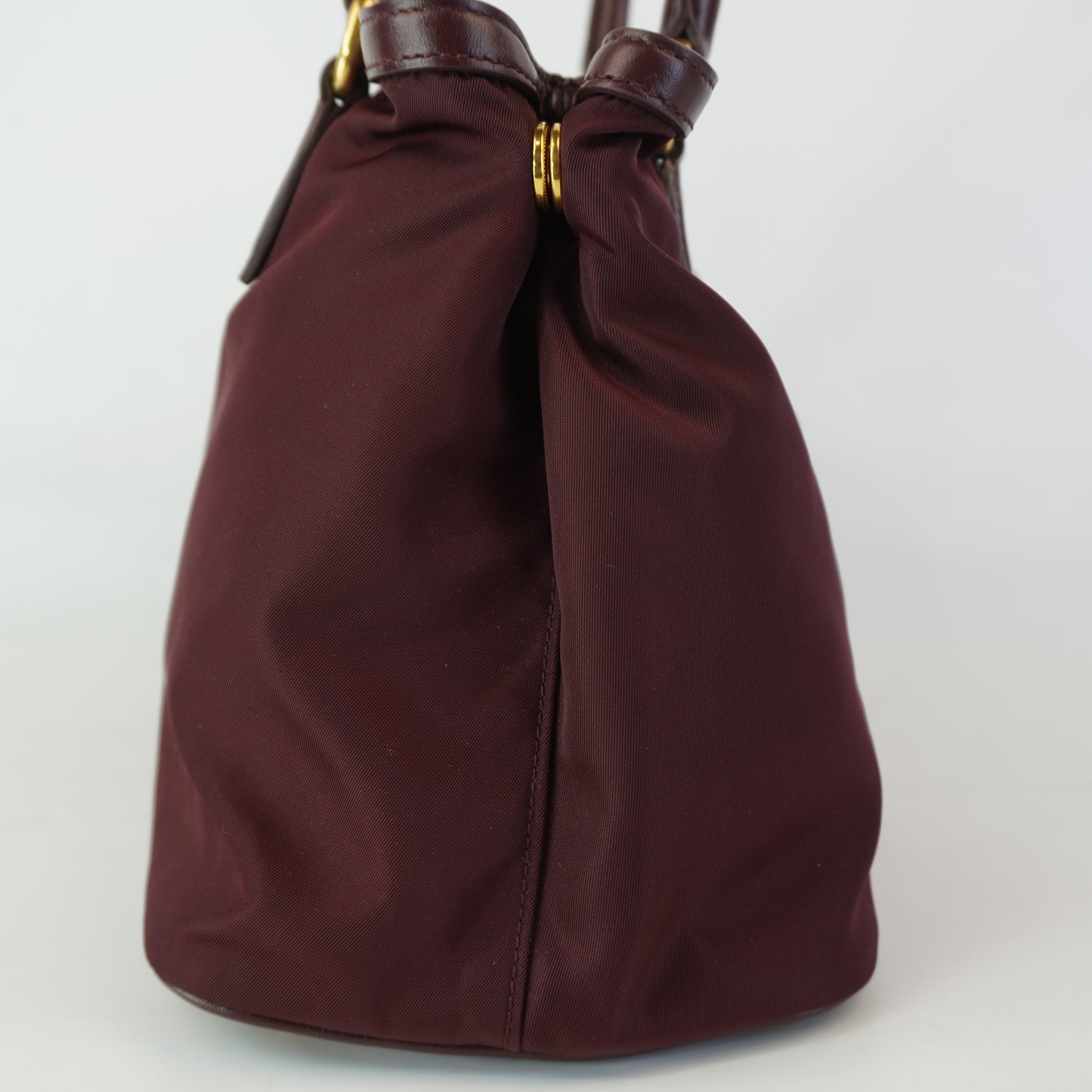 Prada Tessuto  Nylon Satchel Burgunndy