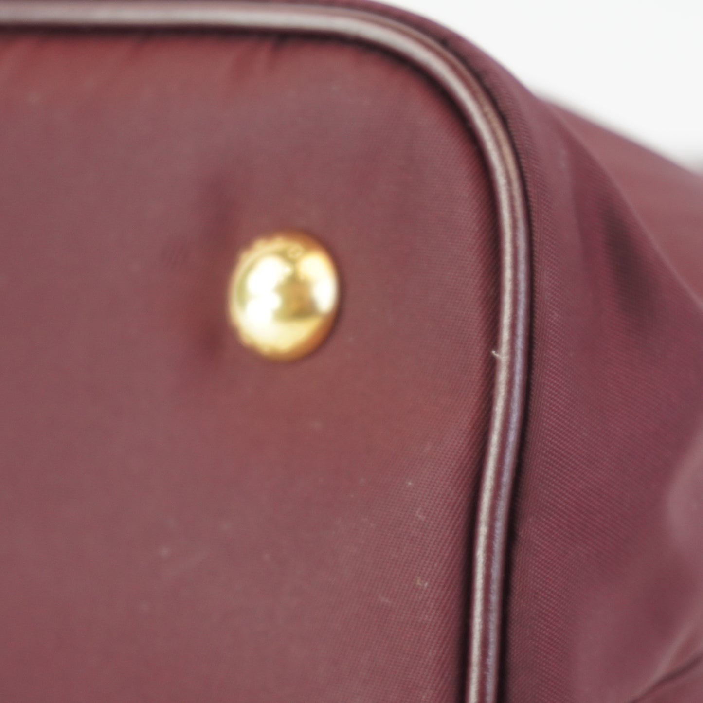 Prada Tessuto  Nylon Satchel Burgunndy