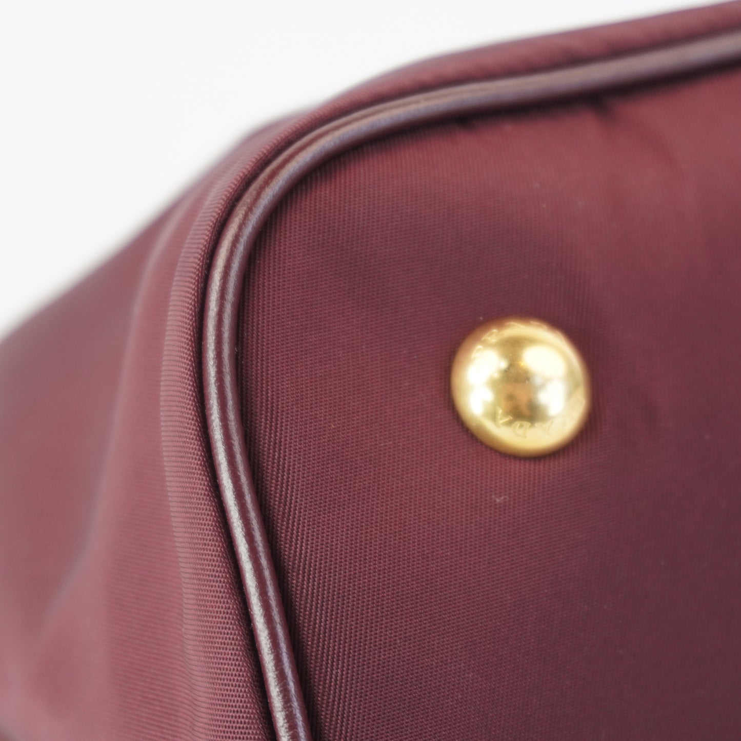 Prada Tessuto  Nylon Satchel Burgunndy
