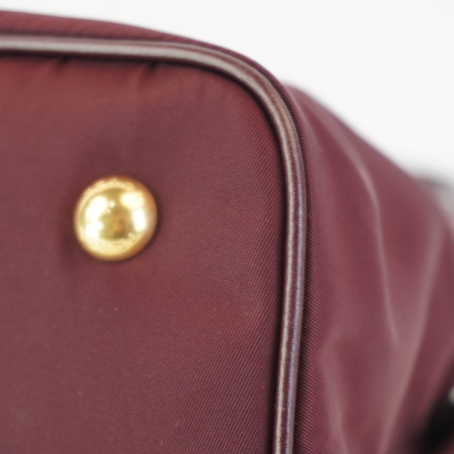 Prada Tessuto  Nylon Satchel Burgunndy