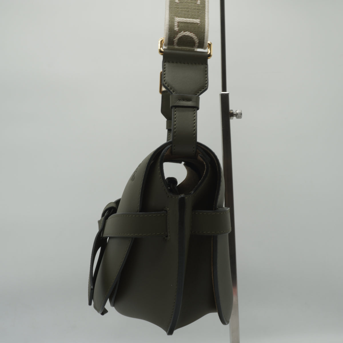 Loewe	"Gate Dual leather shoulder/crossbody small olive green GHW  "