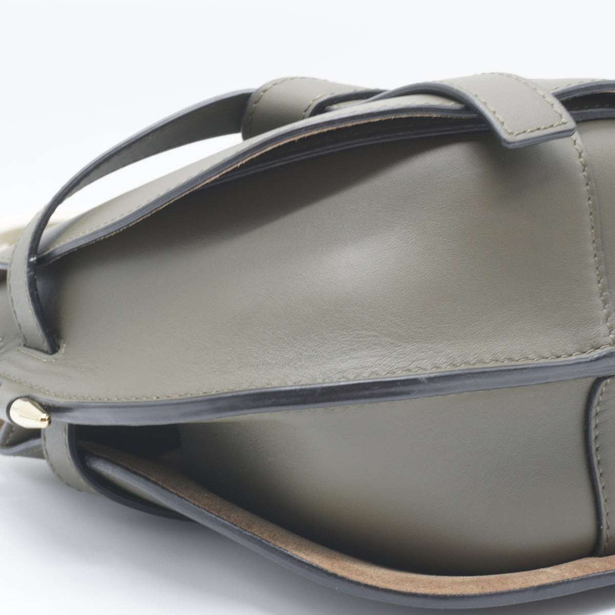 Loewe	"Gate Dual leather shoulder/crossbody small olive green GHW  "