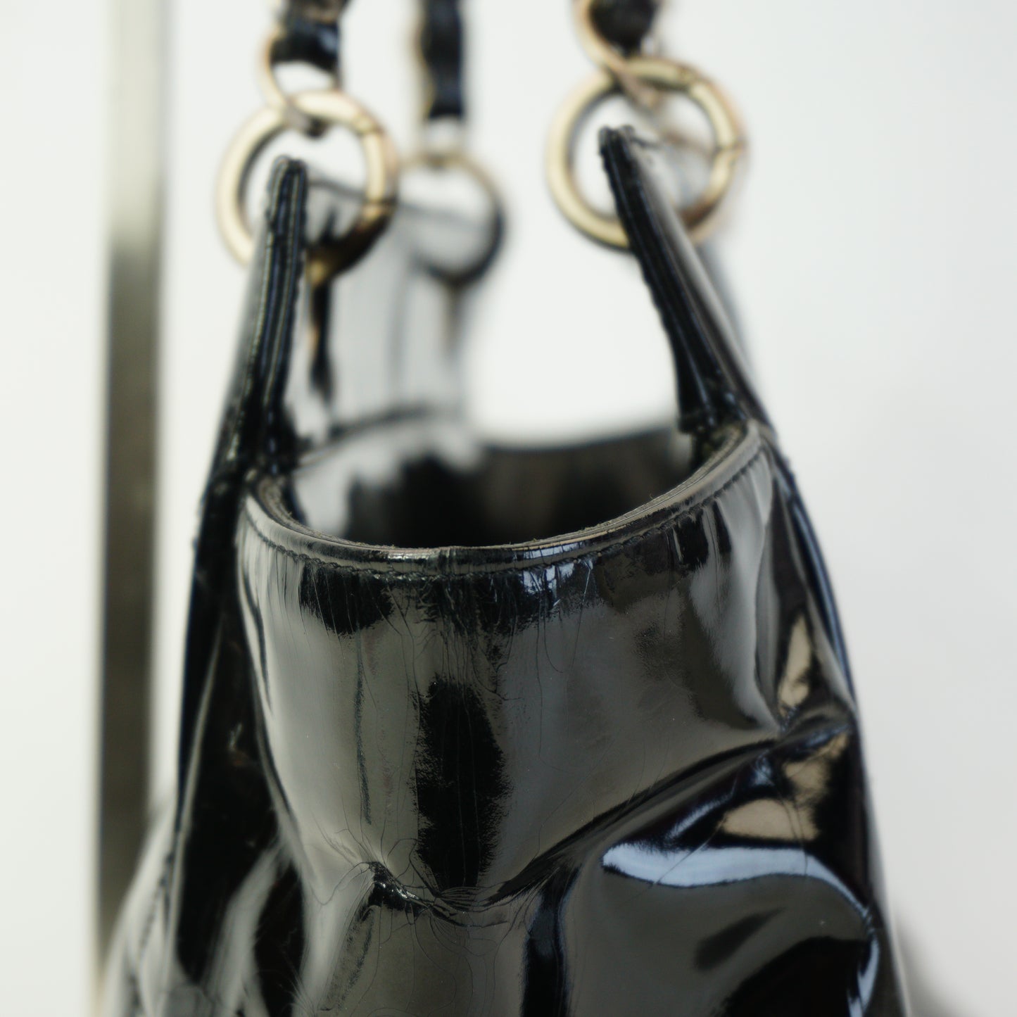 Chanel Patent Timeless CC  Tote Black SHW Small