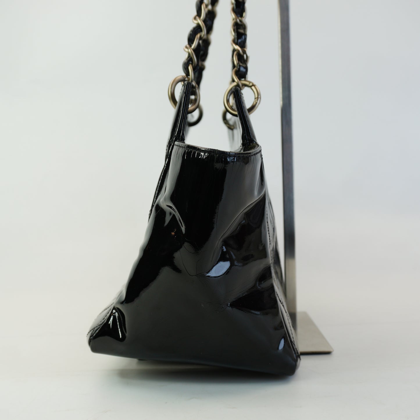 Chanel Patent Timeless CC  Tote Black SHW Small