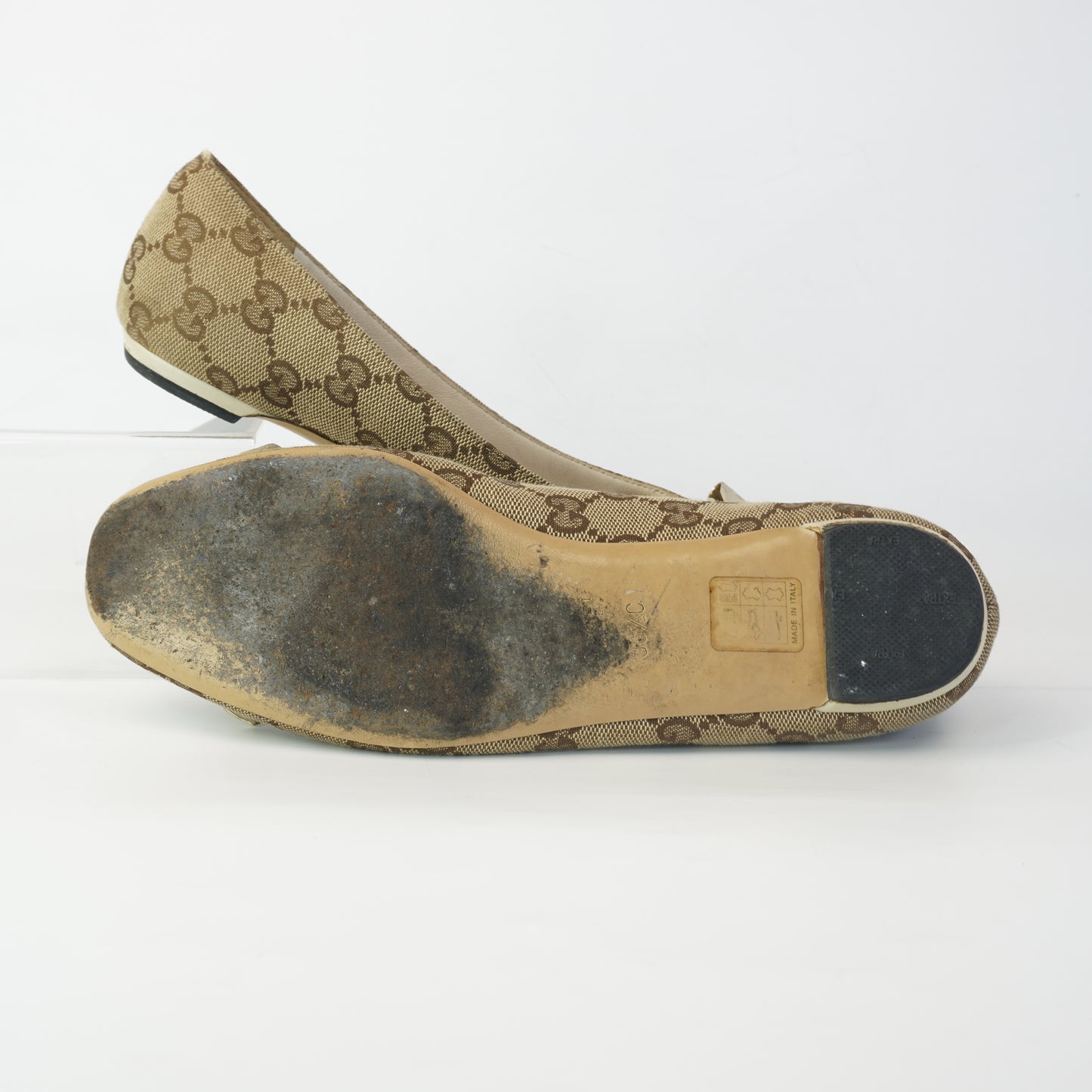 Gucci Ballet Flat Beige Mono