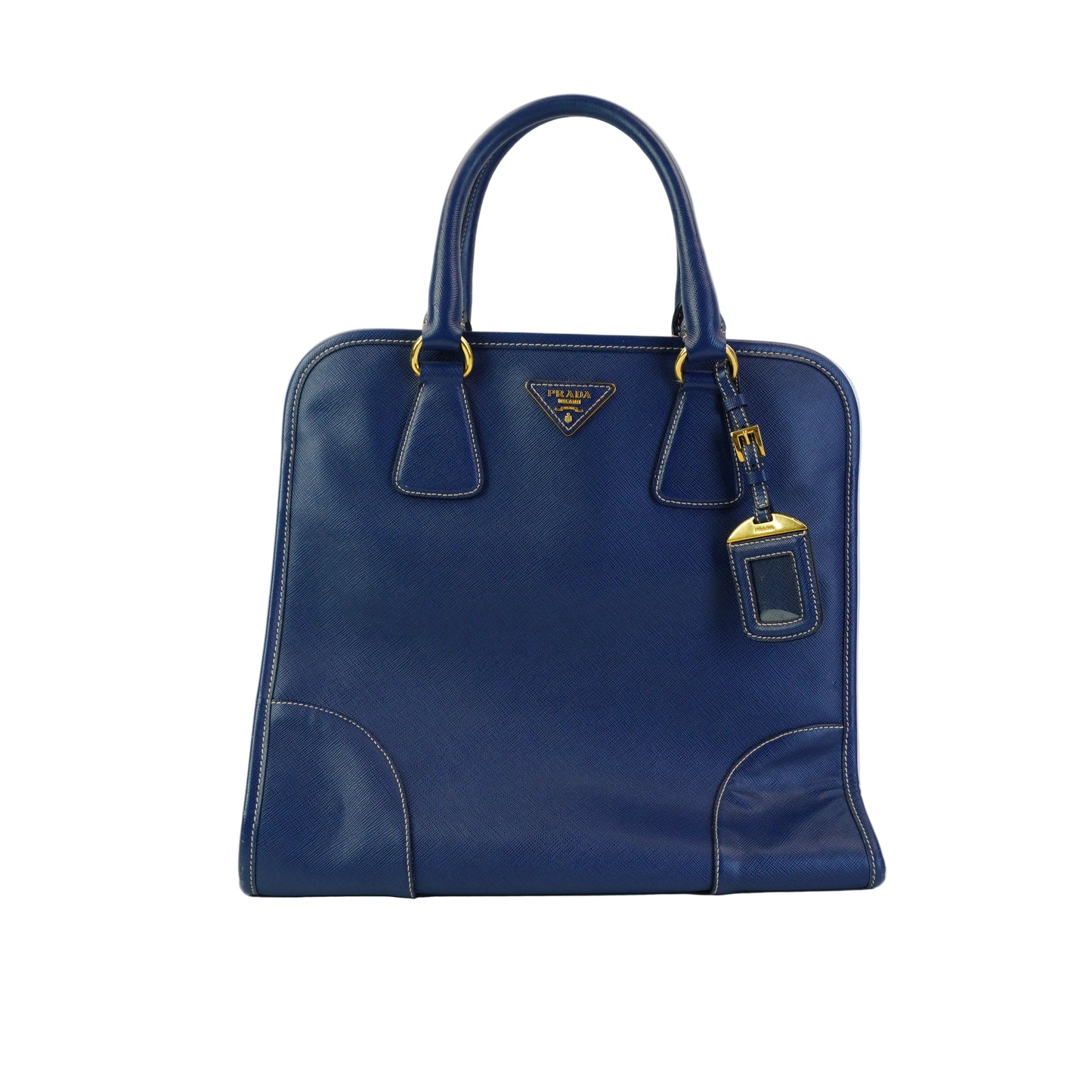 Prada Saffiano Lux Leather BlueShopping Tote Bag GHW