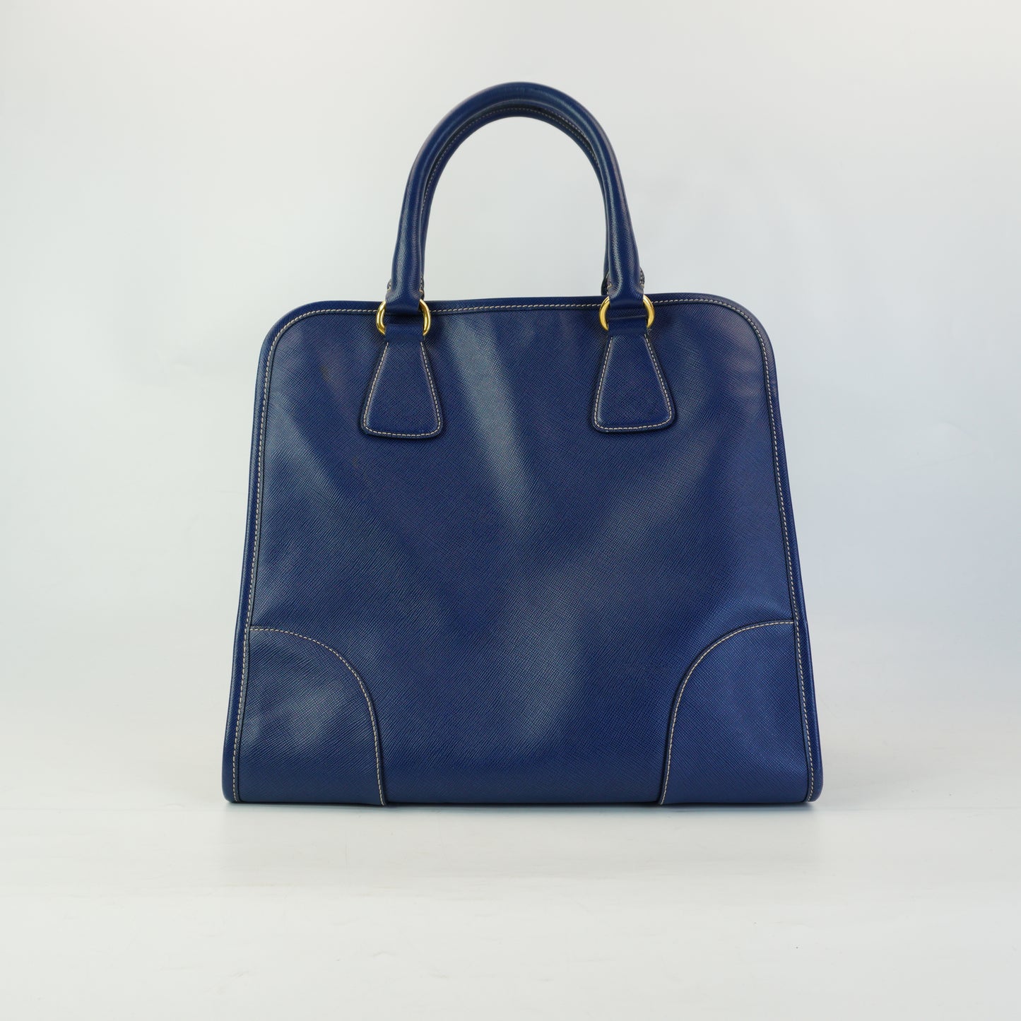 Prada Saffiano Lux Leather BlueShopping Tote Bag GHW