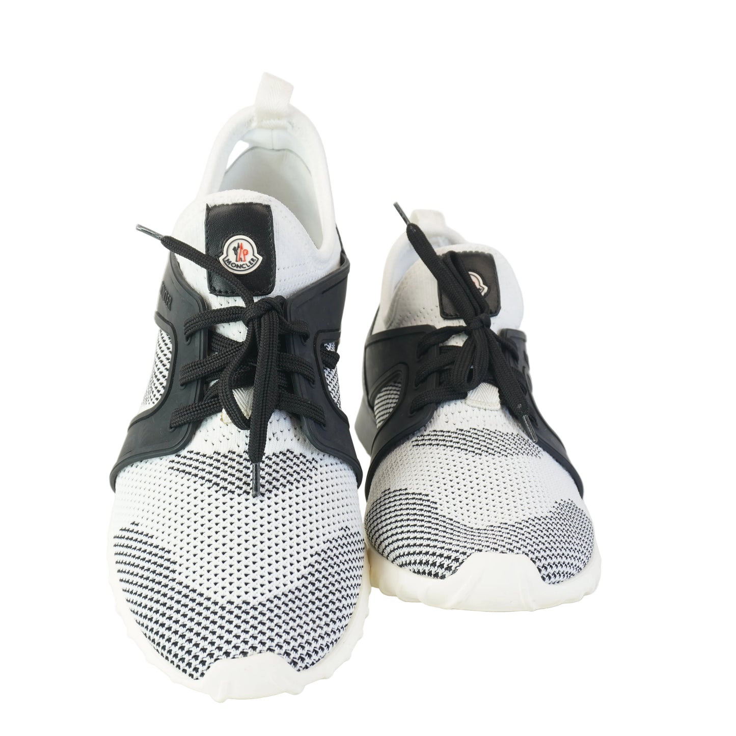 Moncler White and Black Emilien  scarpa sneakers