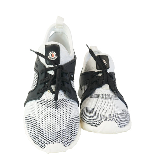 Moncler White and Black Emilien  scarpa sneakers