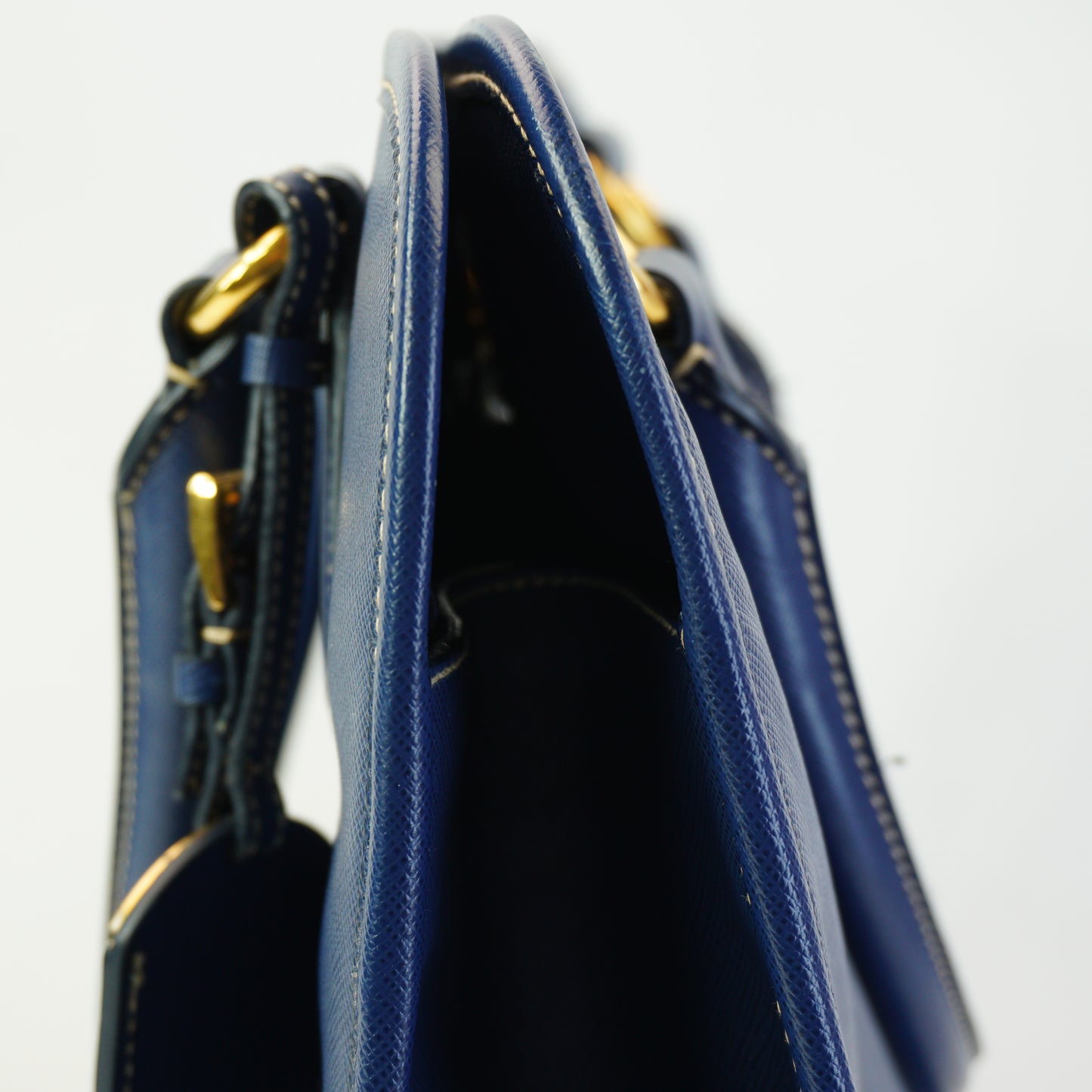 Prada Saffiano Lux Leather BlueShopping Tote Bag GHW