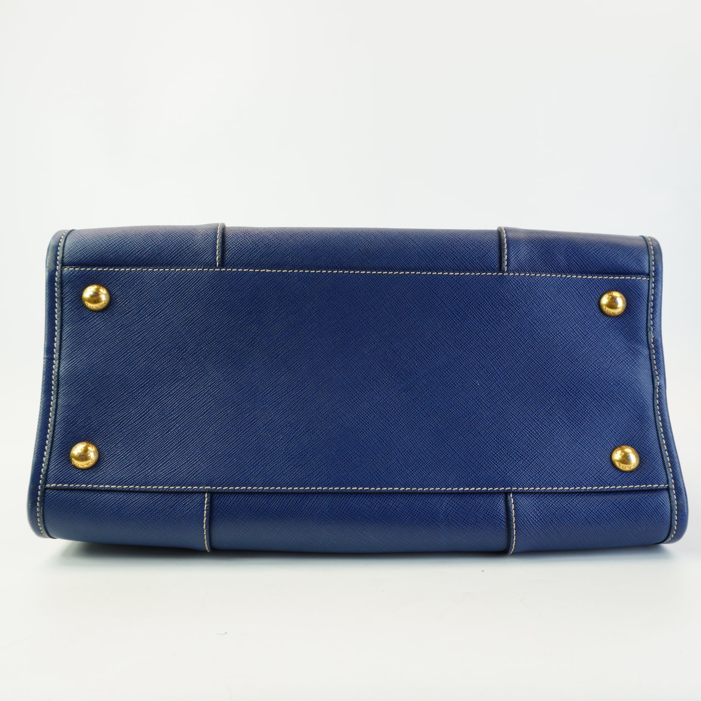 Prada Saffiano Lux Leather BlueShopping Tote Bag GHW