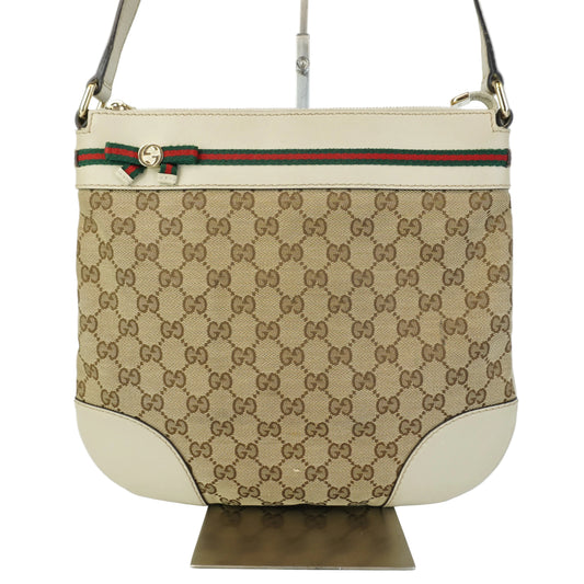 Gucci GG Canvas Web Mayfair White Trims