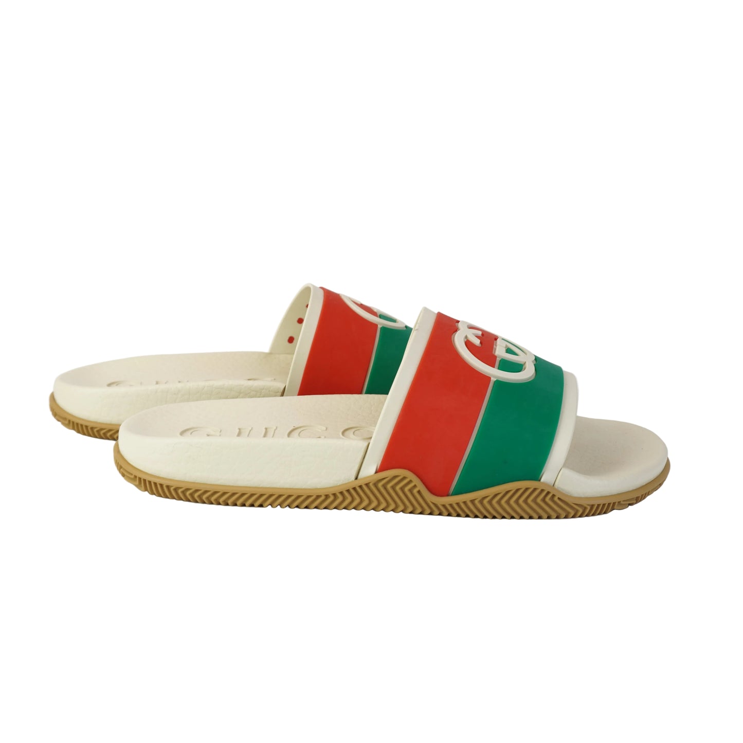 Gucci Agrado Interlocking G Slide Sandal Mystic White/Green/Red size 36